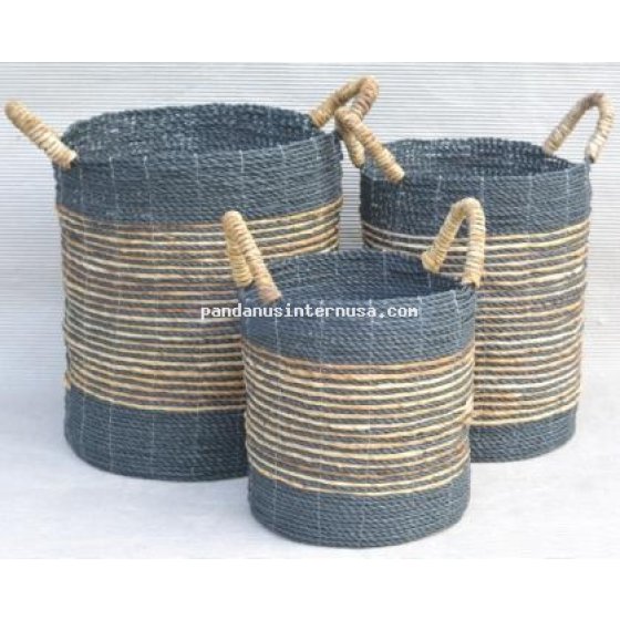 Sea grass banana basket set of 3 handicraft