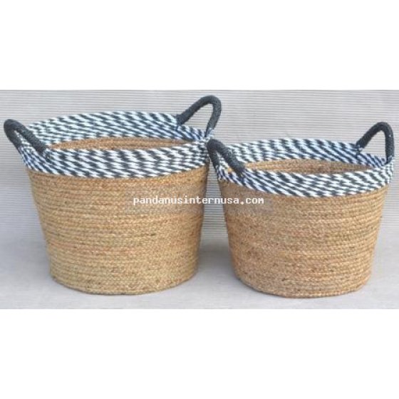 Sea grass tapperred basket set of 3 handicraft