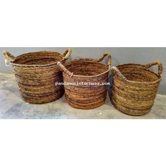 Banana round basket set of 3 handicraft